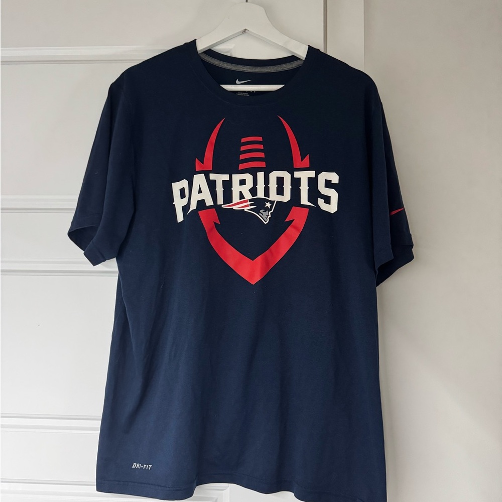 Nike Dri-FIT Navy and Red Tee